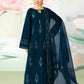 ETHNC-3PC LAWN SEQUIN EMBROIDERED SHIRT WITH ORGANZA EMBROIDERED DUPATTA AND TROUSER