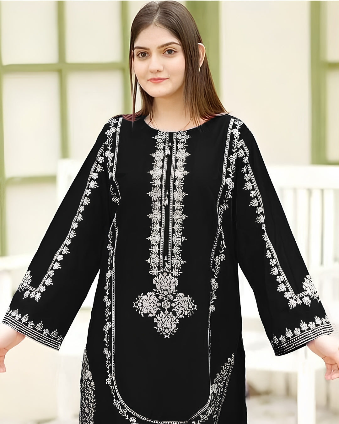 LAAM 2-PIECE LAWN EMBROIDERED SHIRT WITH ELEGANT TROUSER