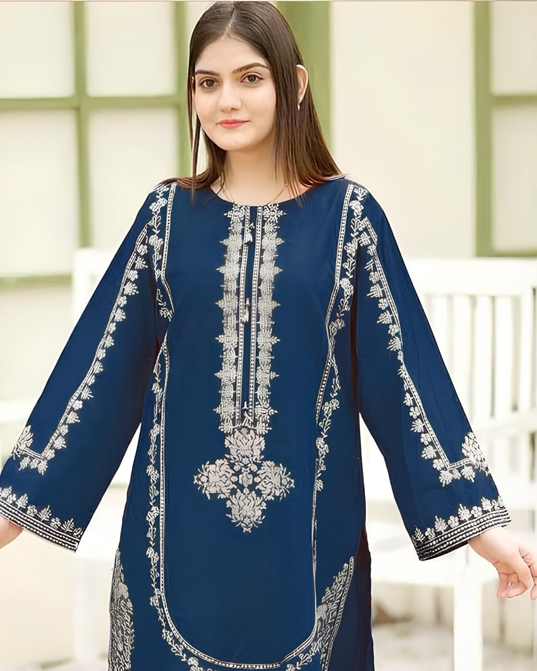 UMZAY 2-PIECE LAWN EMBROIDERED SHIRT WITH ELEGANT TROUSER