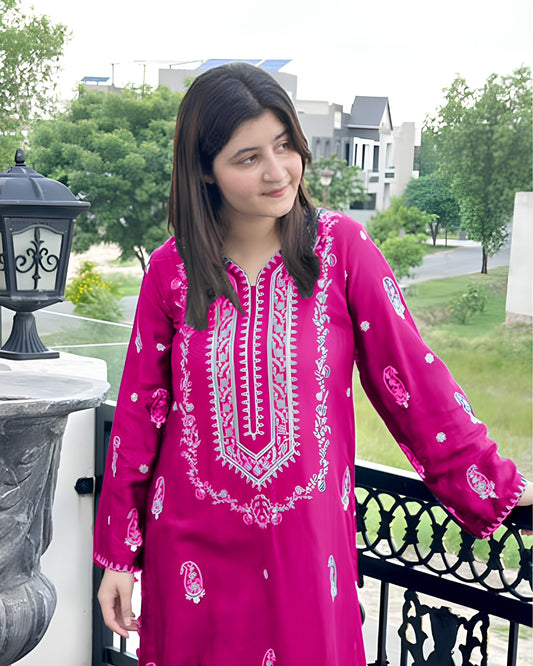 LAAM 2-PIECE LAWN EMBROIDERED SHIRT WITH ELEGANT TROUSER