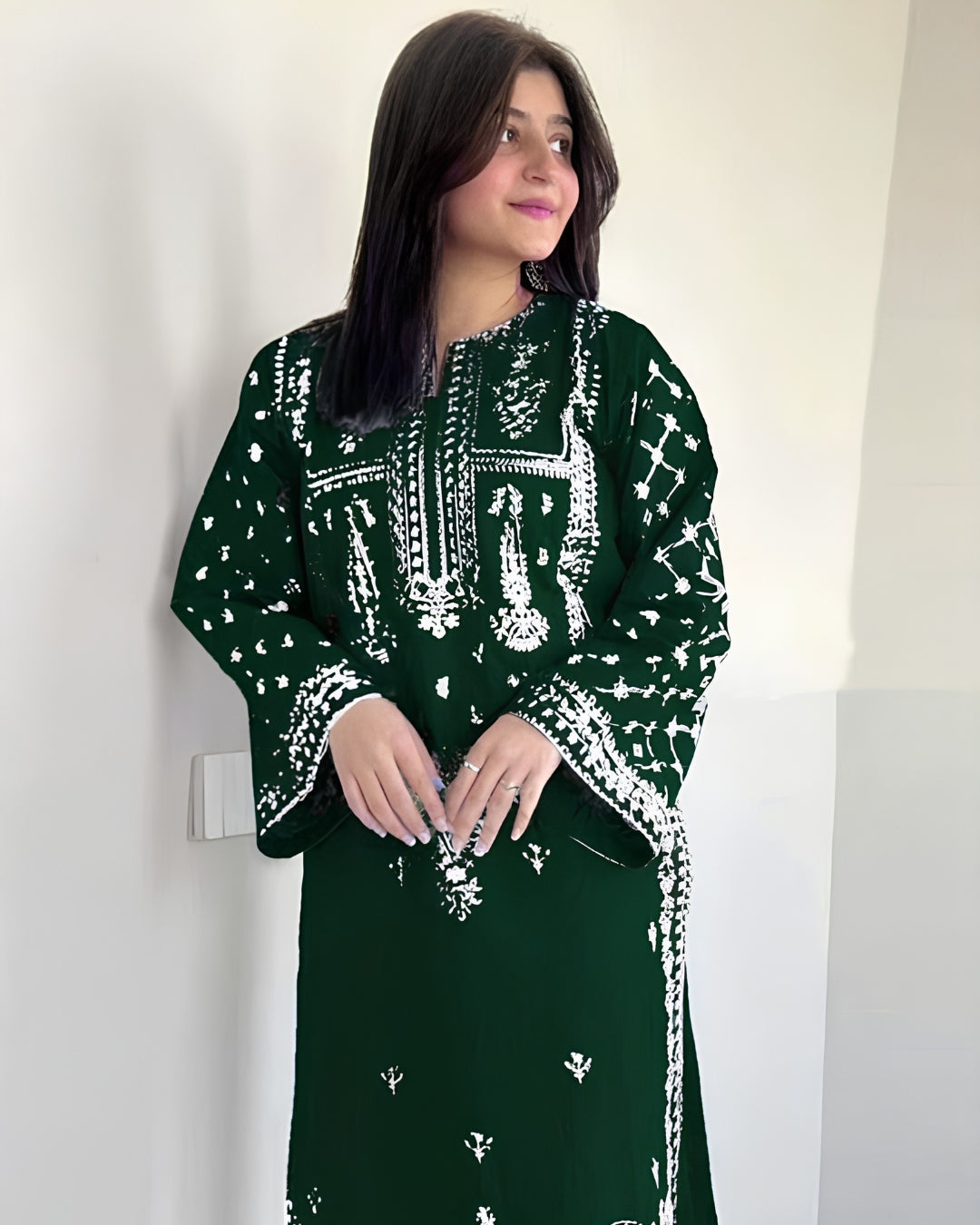 AZURE 2-PIECE LAWN EMBROIDERED SHIRT WITH ELEGANT TROUSER